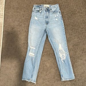 A & F Ankle Straight Ultra High Rise